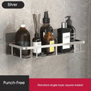 Modern black metal tiered bathroom corner shelves storage rack by Decorbites