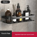 Modern black metal tiered bathroom corner shelves storage rack by Decorbites