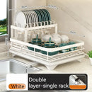 GobekUsa Kitchen Dish Drying Rack with Drainboard Organizer for Dinnerware and Utensils