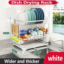 GobekUsa Dish Drying Rack & Drainboard Set with Tableware Storage, Towel Rack, and Chopstick Cage