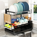 GobekUsa Dish Drying Rack & Drainboard Set with Tableware Storage, Towel Rack, and Chopstick Cage