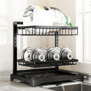 GobekUsa Dish Drying Rack & Drainboard Set with Tableware Storage, Towel Rack, and Chopstick Cage