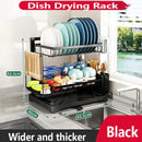 GobekUsa Dish Drying Rack & Drainboard Set with Tableware Storage, Towel Rack, and Chopstick Cage