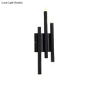 GobekUsa Modern Black Metal Wall Lamp - 2/4 Lights, Simple Linear Design for Hallway