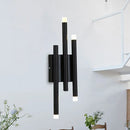 GobekUsa Modern Black Metal Wall Lamp - 2/4 Lights, Simple Linear Design for Hallway
