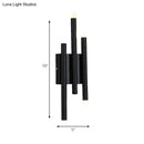 GobekUsa Modern Black Metal Wall Lamp - 2/4 Lights, Simple Linear Design for Hallway