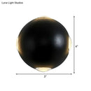 GobekUsa Modern Metal Outdoor Wall Light in Circular Design, with 4 LED Bulbs, Black Finish in Warm/White