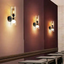 GobekUsa Clear Glass Wall Light Sconce, Modern Bathroom Bedroom Foyer Lighting Fixtures