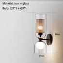 GobekUsa Clear Glass Wall Light Sconce, Modern Bathroom Bedroom Foyer Lighting Fixtures