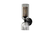 GobekUsa Clear Glass Wall Light Sconce, Modern Bathroom Bedroom Foyer Lighting Fixtures