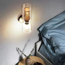 GobekUsa Clear Glass Wall Light Sconce, Modern Bathroom Bedroom Foyer Lighting Fixtures