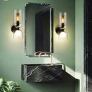 GobekUsa Clear Glass Wall Light Sconce, Modern Bathroom Bedroom Foyer Lighting Fixtures