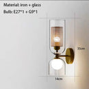 GobekUsa Clear Glass Wall Light Sconce, Modern Bathroom Bedroom Foyer Lighting Fixtures