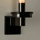 GobekUsa Clear Glass Black Metal Wall Light for Stairs, Aisle, Parlor, Bedroom - 3000K