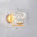 GobekUsa Designer Style Glass LED Wall Sconce - Mini Globe Light Fixture for Bedroom