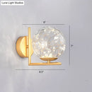 GobekUsa Designer Style Glass LED Wall Sconce - Mini Globe Light Fixture for Bedroom