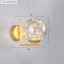 GobekUsa Designer Style Glass LED Wall Sconce - Mini Globe Light Fixture for Bedroom
