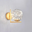 GobekUsa Designer Style Glass LED Wall Sconce - Mini Globe Light Fixture for Bedroom