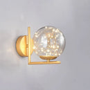 GobekUsa Designer Style Glass LED Wall Sconce - Mini Globe Light Fixture for Bedroom