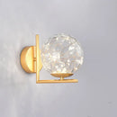 GobekUsa Designer Style Glass LED Wall Sconce - Mini Globe Light Fixture for Bedroom