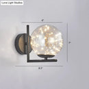 GobekUsa Designer Style Glass LED Wall Sconce - Mini Globe Light Fixture for Bedroom