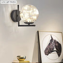 GobekUsa Designer Style Glass LED Wall Sconce - Mini Globe Light Fixture for Bedroom