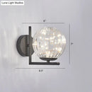 GobekUsa Designer Style Glass LED Wall Sconce - Mini Globe Light Fixture for Bedroom