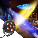 Modern black mini led flat par lights party room sound activated by Decorbites