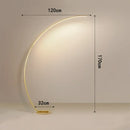 GobekUsa C-shaped Arc Floor Lamp LED Dimmable Remote Control for Living Room Bedroom