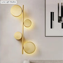 GobekUsa Modern Metallic Circle Wall Mount LED Lighting for Living Room
