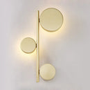 GobekUsa Modern Metallic Circle Wall Mount LED Lighting for Living Room