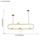 GobekUsa Minimalist Ellipse Pendant Light: Modern Glass Globe Ceiling Fixture for Living Room Island