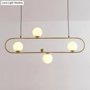 GobekUsa Minimalist Ellipse Pendant Light: Modern Glass Globe Ceiling Fixture for Living Room Island