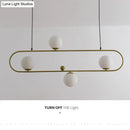 GobekUsa Minimalist Ellipse Pendant Light: Modern Glass Globe Ceiling Fixture for Living Room Island