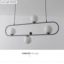 GobekUsa Minimalist Ellipse Pendant Light: Modern Glass Globe Ceiling Fixture for Living Room Island