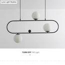 GobekUsa Minimalist Ellipse Pendant Light: Modern Glass Globe Ceiling Fixture for Living Room Island