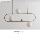 GobekUsa Minimalist Ellipse Pendant Light: Modern Glass Globe Ceiling Fixture for Living Room Island