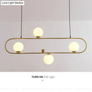 GobekUsa Minimalist Ellipse Pendant Light: Modern Glass Globe Ceiling Fixture for Living Room Island
