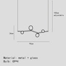 GobekUsa Glass Branch Chandelier: LED Home Decor Lighting for Living Room & Dining Table