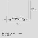 GobekUsa Glass Branch Chandelier: LED Home Decor Lighting for Living Room & Dining Table