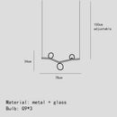 GobekUsa Glass Branch Chandelier: LED Home Decor Lighting for Living Room & Dining Table