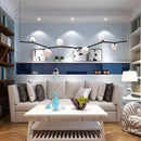 GobekUsa Glass Branch Chandelier: LED Home Decor Lighting for Living Room & Dining Table