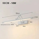 Adjustable LED Wall Lamp Modern Bathroom Light 46cm 56cm AC85-265V Bedroom Sconce GobekUsa