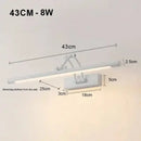 Adjustable LED Wall Lamp Modern Bathroom Light 46cm 56cm AC85-265V Bedroom Sconce GobekUsa