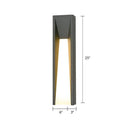 GobekUsa Minimalist Rectangular Acrylic LED Wall Light for Courtyard