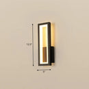 GobekUsa Sleek Rectangle LED Wall Sconce – Minimalist Metal Foyer Mount Light
