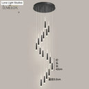 GobekUsa Minimalist Metallic Multi Ceiling Light  Staircase Suspension Lighting with Acrylic Shade