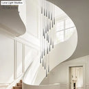 GobekUsa Minimalist Metallic Multi Ceiling Light  Staircase Suspension Lighting with Acrylic Shade
