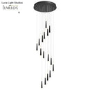 GobekUsa Minimalist Metallic Multi Ceiling Light  Staircase Suspension Lighting with Acrylic Shade