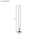 GobekUsa Modern Oval Frame LED Bedside Floor Lamp in Black - Simplicity, Acrylic, with Adjustable Light: Warm, White, Natural